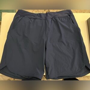Lands' End Women's Dark Blue SunShade UPF 50 9" Board/Swim Shorts with Panty